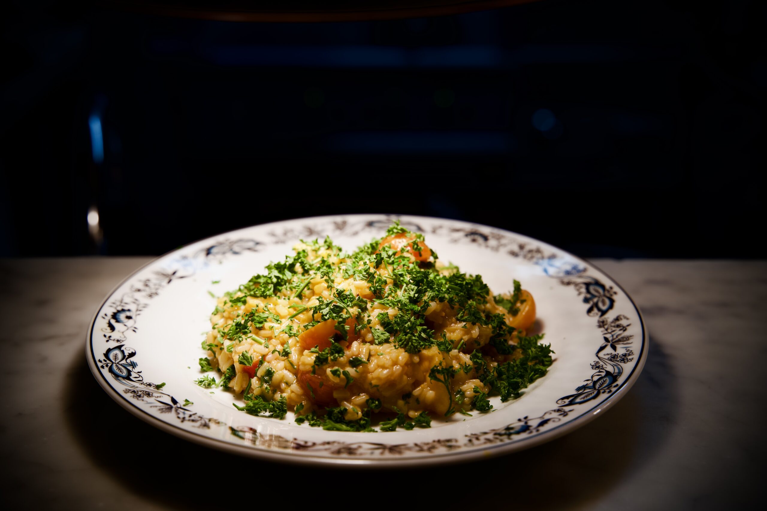 Pastarätt serverad i restaurangen